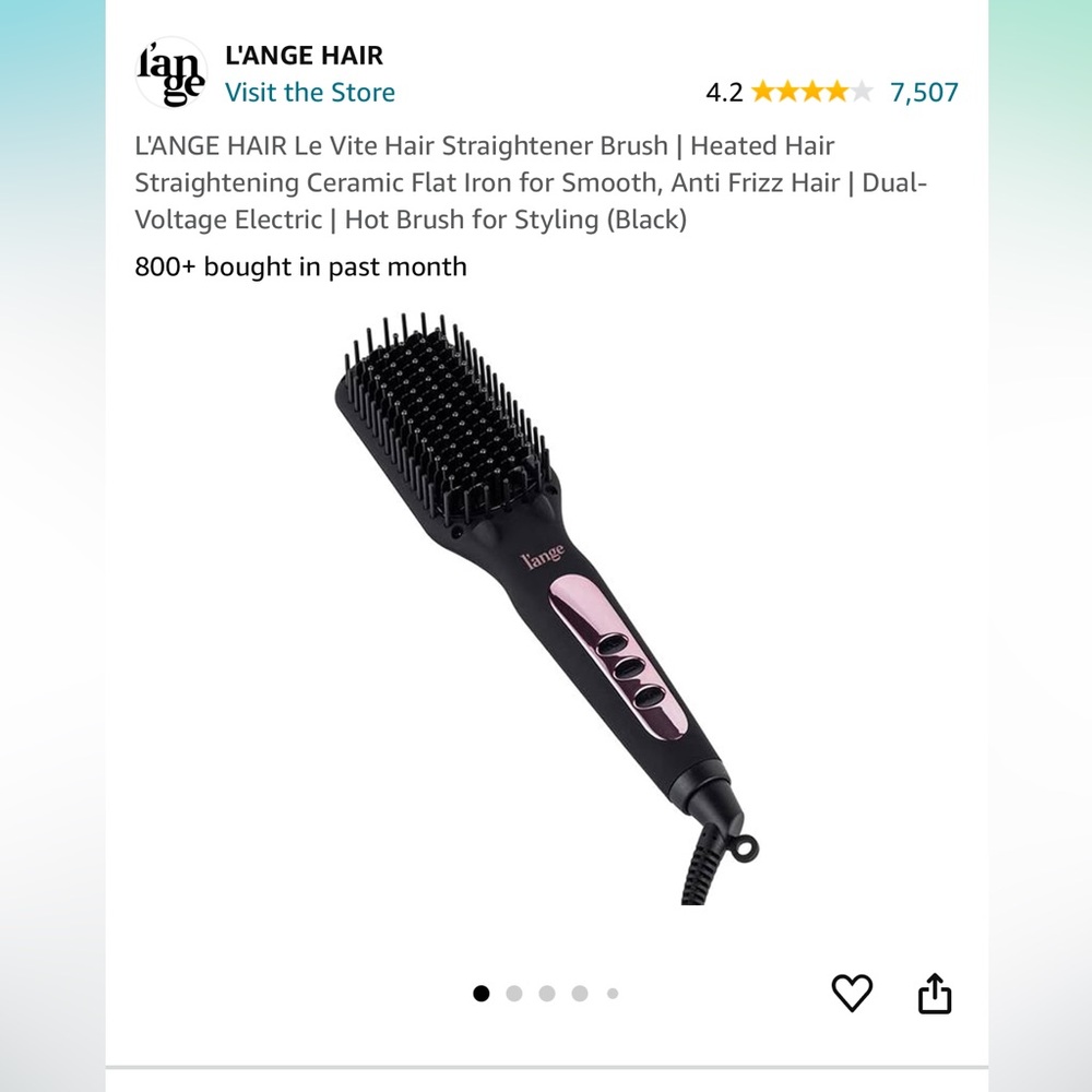 l’ange Straightener Brush/ Straightening Ceramic Flat Iron